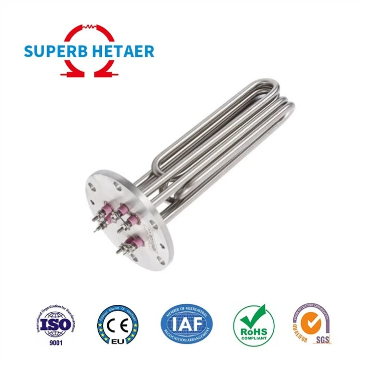 380V 18kw Water Tank Flange Tubular Heaters Boiler Immersion Heaters